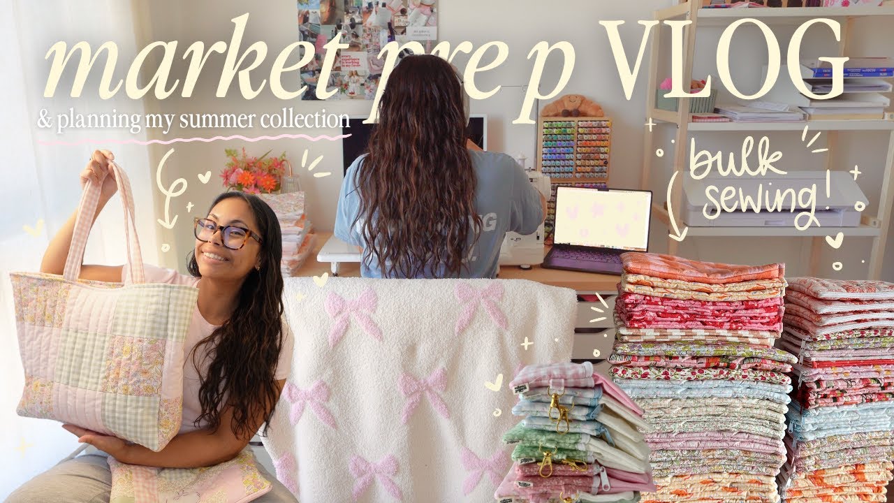 MARKET PREP VLOG 🌈✂️🌟 Restocking my best-sellers & summer collection planning 🌞