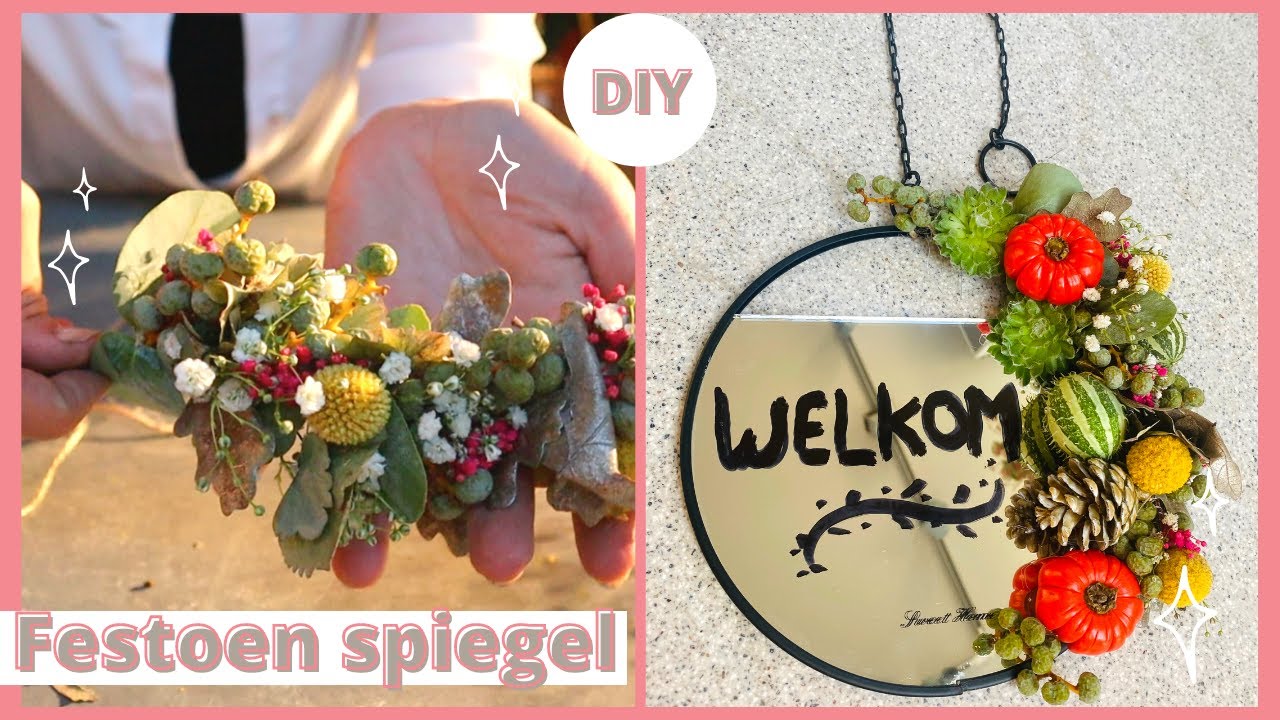 FESTOEN Spiegel 🍁🍄 + WINACTIE | Cursus Bloemschikken #108 | Carlein Tukkers
