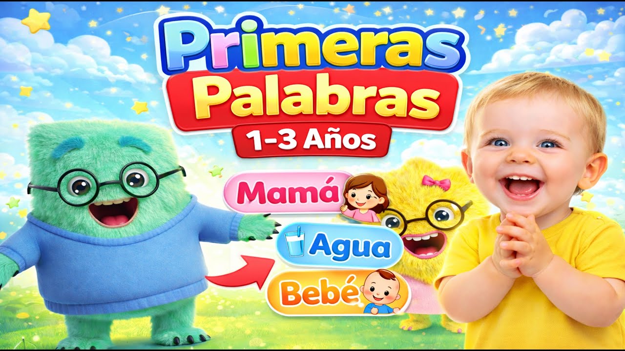 Primeras Palabras para Niños y Bebés de 1 a 3 Años |Video Educativo Infantil y Estimulación Temprana