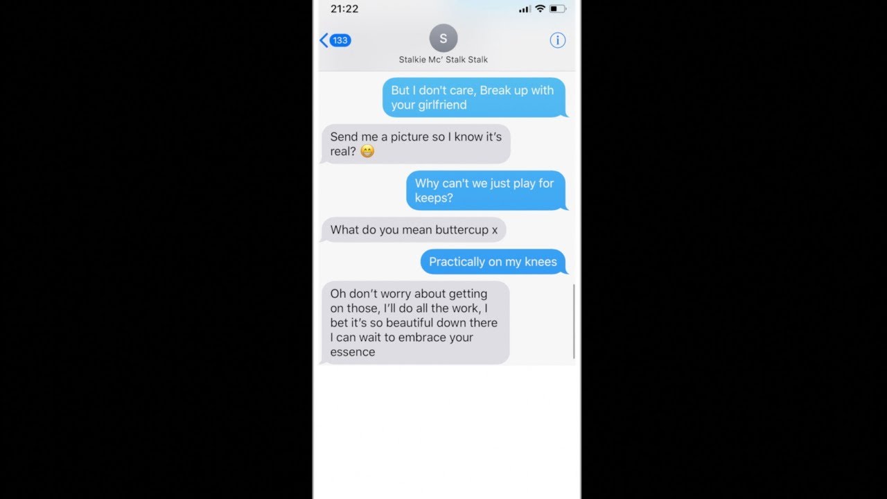 Pranking My Fiancé's Stalker With Ariana Grande 'Break up with your girlfriend, im bored' lyrics