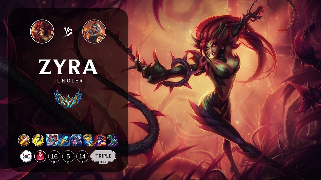 Zyra Jungle vs Qiyana - KR Challenger Patch 13.24