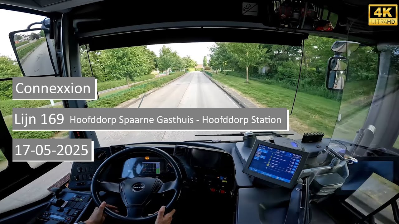 Connexxion lijn 169 Hoofddorp Spaarne gasthuis - Hoofddorp Station | Dutch Bus driver POV 4K