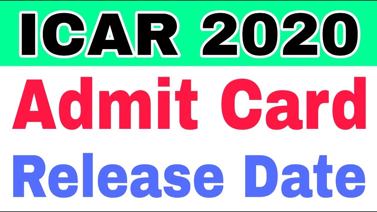Icar admit card 2020 || Icar admit card date 2020 || #icaradmitcard ||how to download icar admitcard