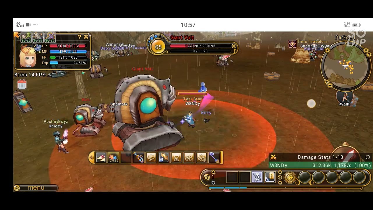 FLYFF UNIVERSE 1V1 KNIGHT BOSS HUNTING PART 1
