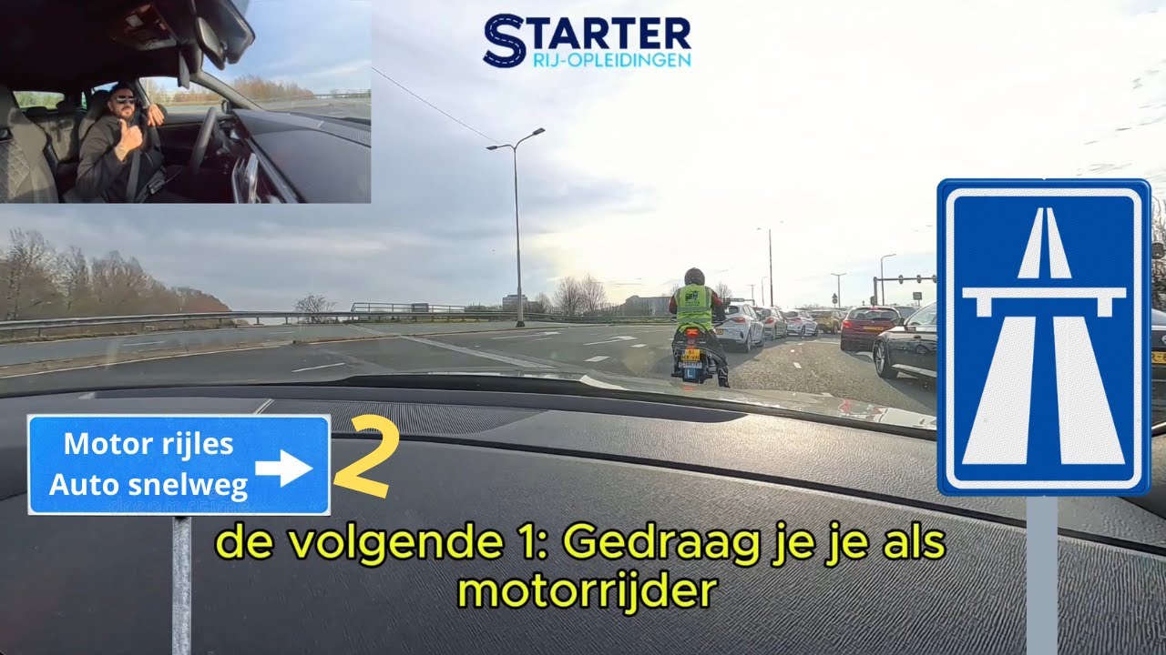 Zo moet je niet op de Snelweg rijden!|Motor rijles|Dit moet je kennen als je je motorrijbewijs wilt!
