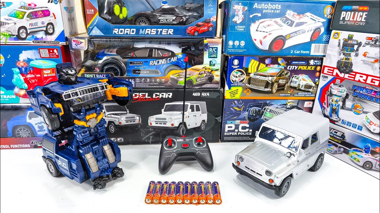 Unboxing Rc Police Car, Rc Model Car 4x4, P.c Super Police, Spray Train
