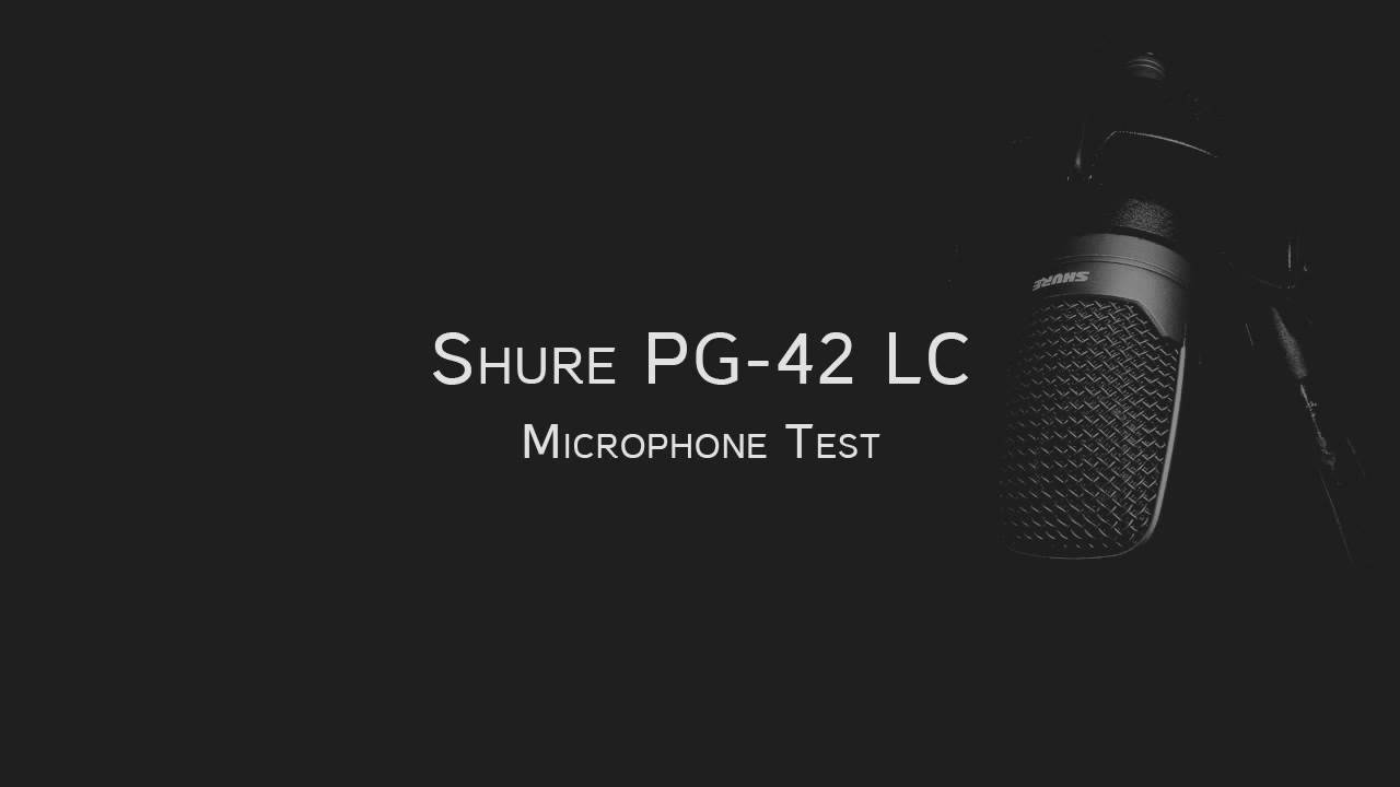Shure PG42-LC Male Acapella Vocal Sample