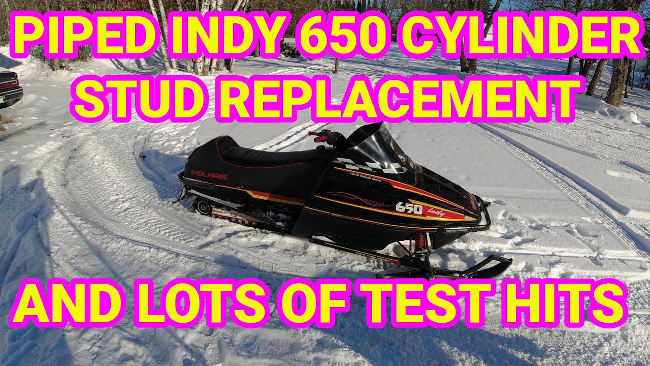 Polaris Indy 650 Cylinder Stud Replacement and super crisp zero bog test hits. vintage snowmobiles