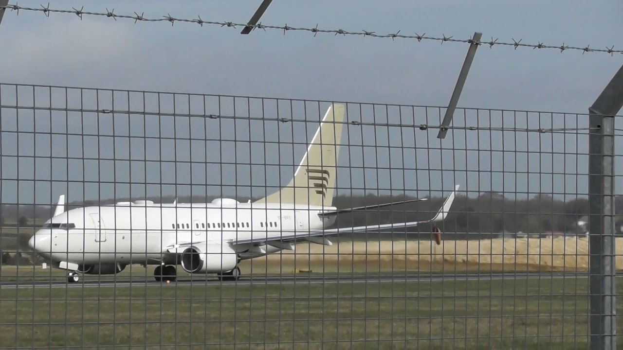 VP- BVV Boeing 737 -73U/ BBJ Departs London - Luton.
