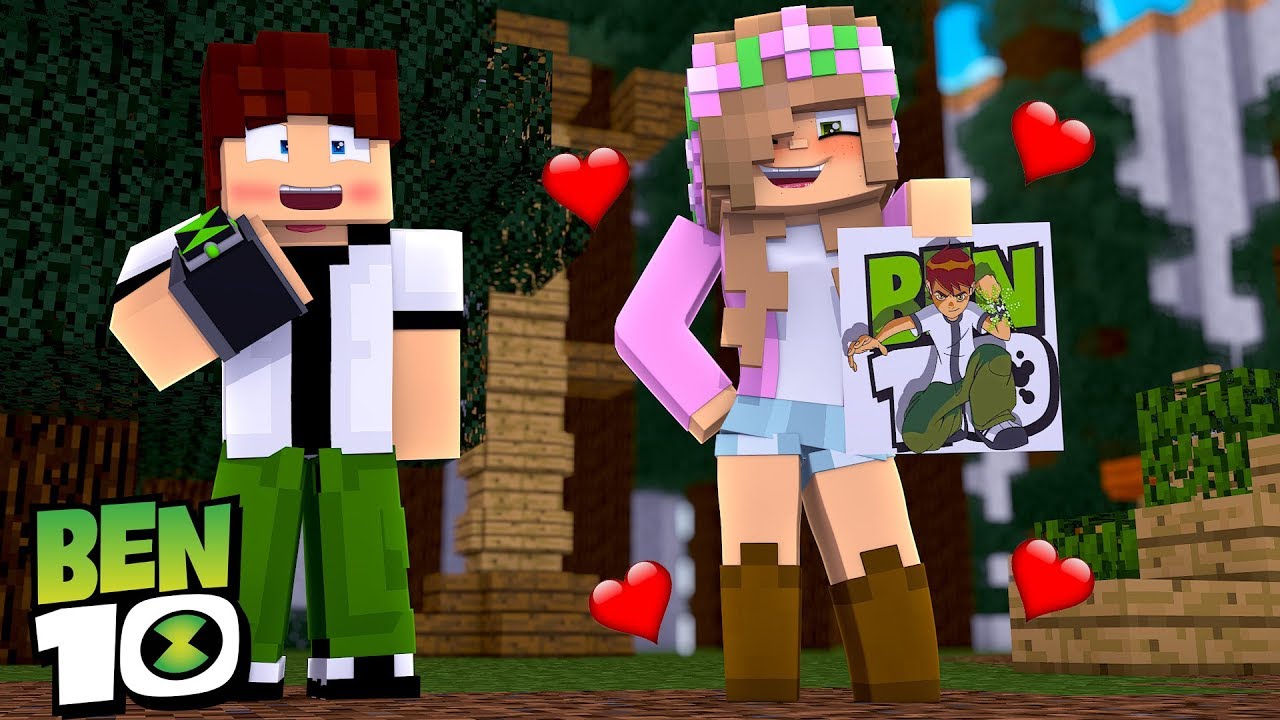 LITTLE KELLY KISSES BEN 10 FOR THE FIRST TIME !! Minecraft BEN 10 ADVENTURES w/ Tiny Turtle