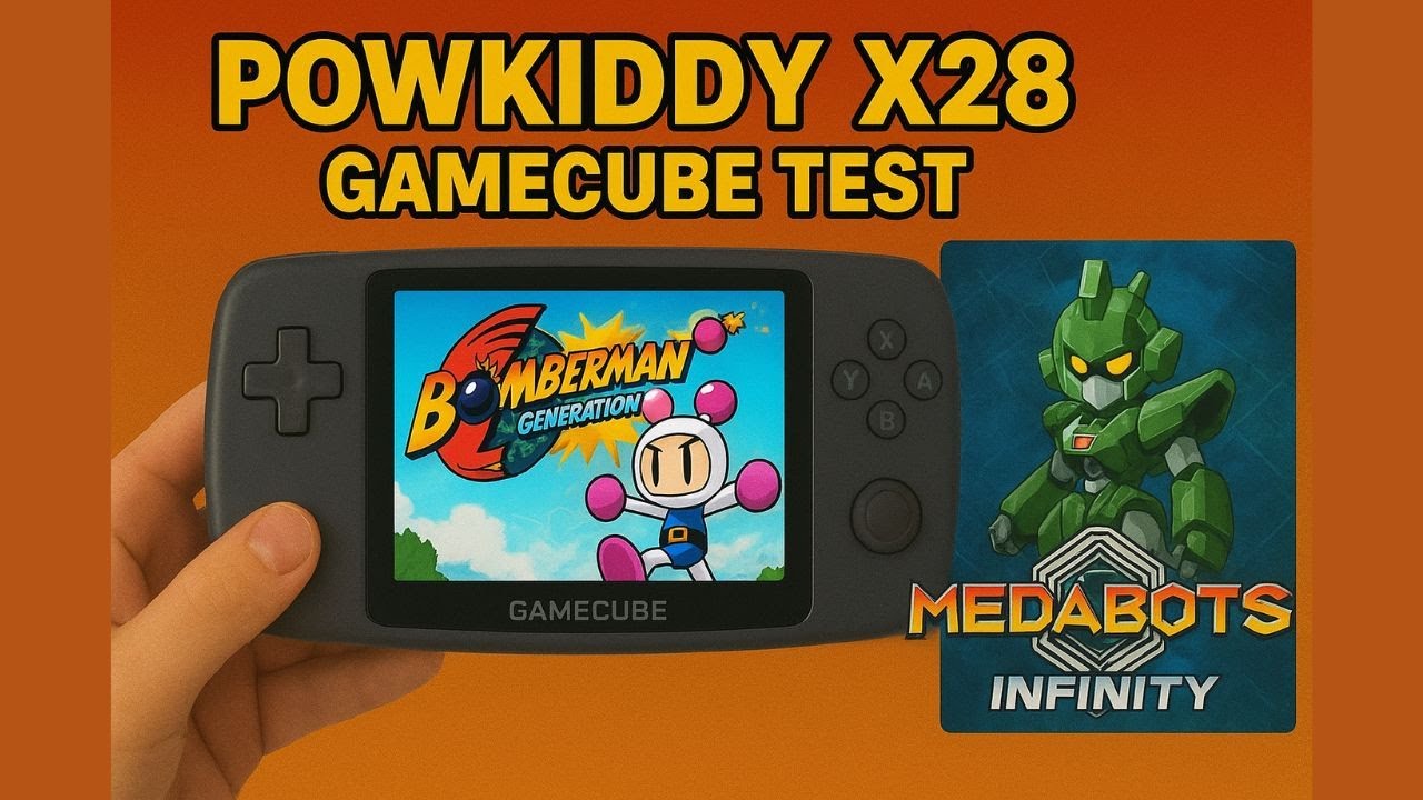 Тест Powkiddy X28 GameCube | Генерация Bomberman и геймплей Medabots Infinity