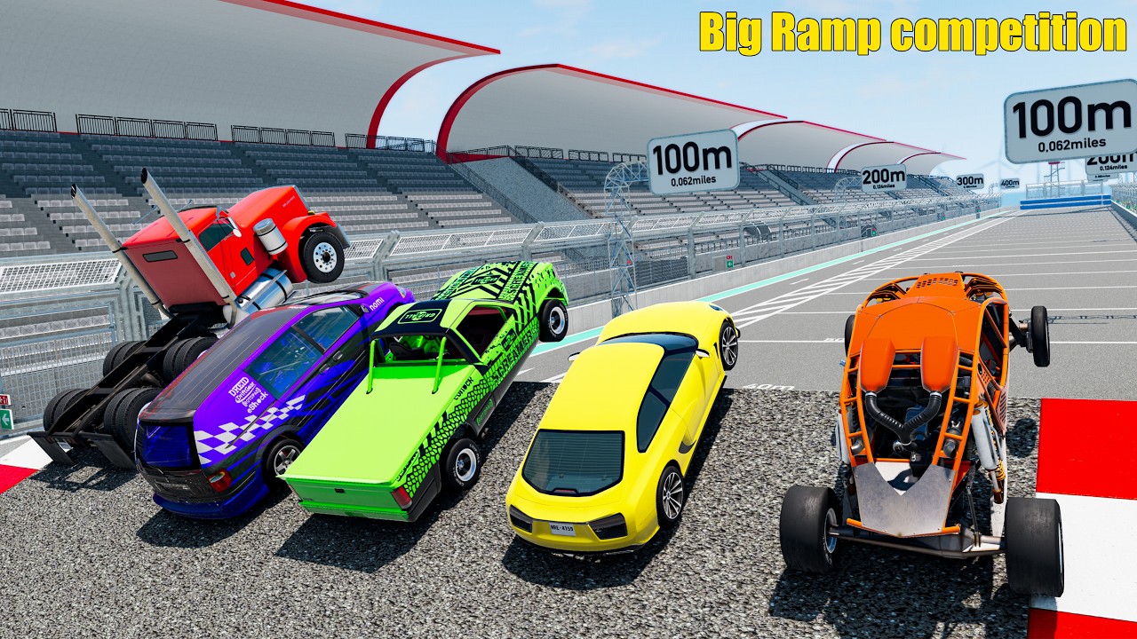 Big Ramps Competition: High Jump, Long, Back, Rollovers - Beamng drive