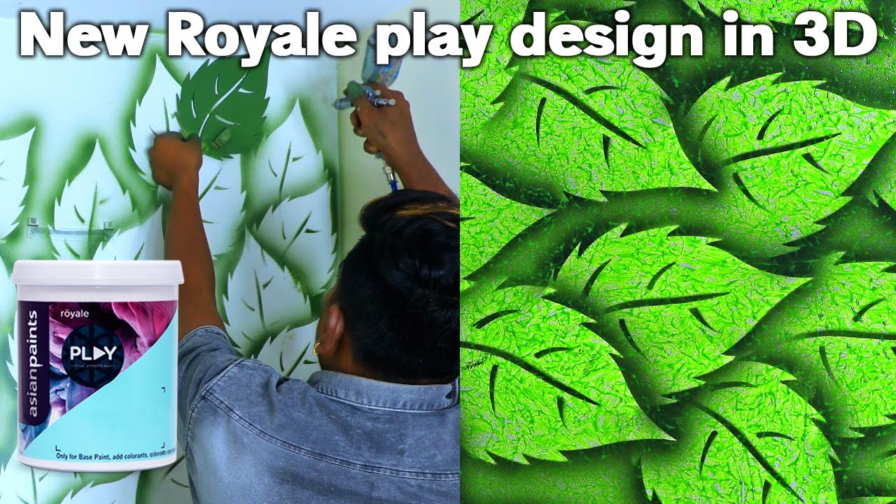 3D Royale play texture design Leaf in shink Area