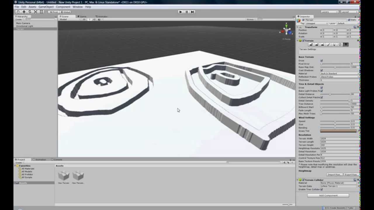 GIMP into Unity 5 Heightmap Tutorial
