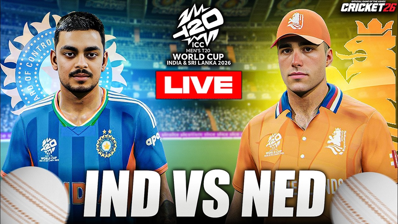 India🇮🇳 vs Netherlands🇳🇱 T20 World Cup 2026 Match LIVE  | Cricket 26 Live | RtxVivek