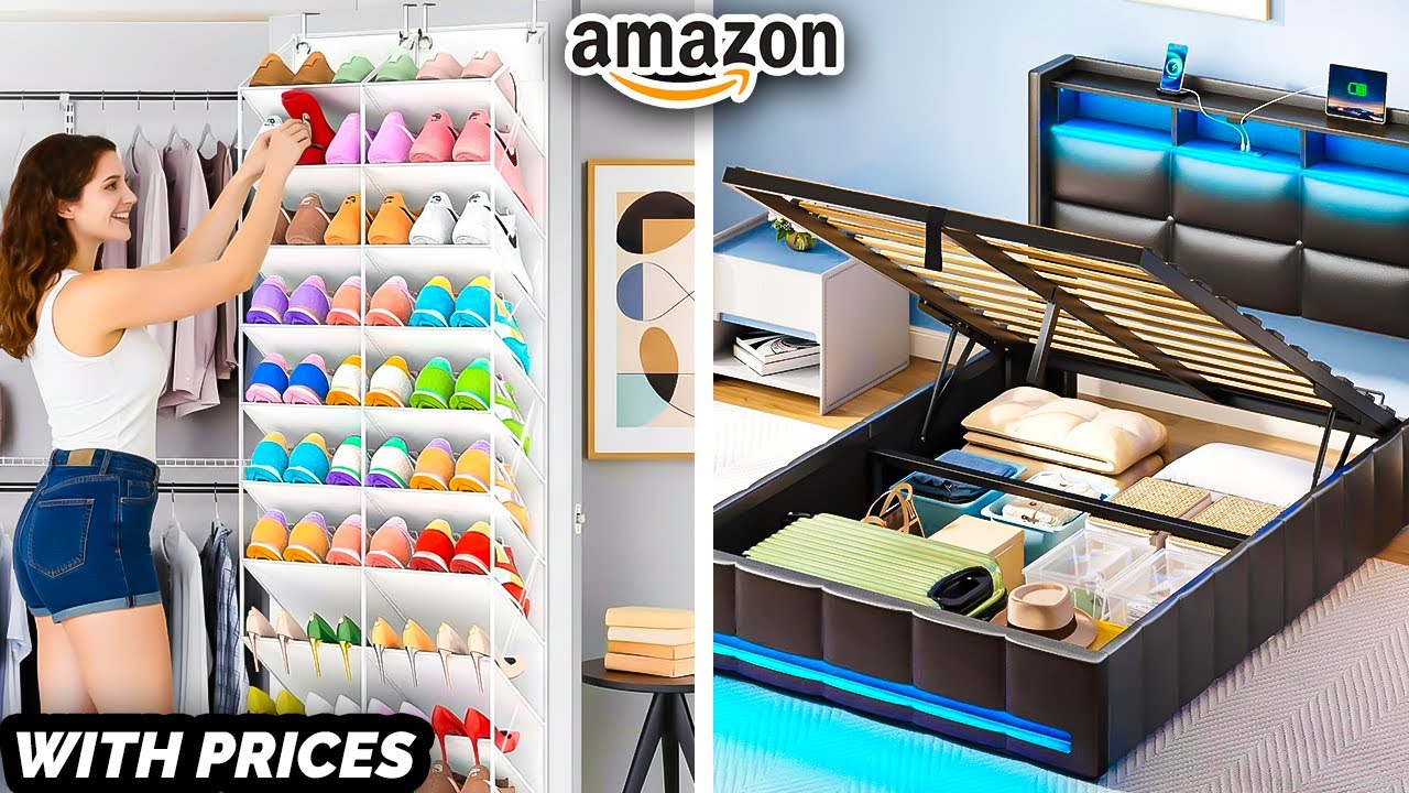 25 New AMAZON FINDS for TINY Apartments | Smart Space Saving Furniture Ideas [With Prices]