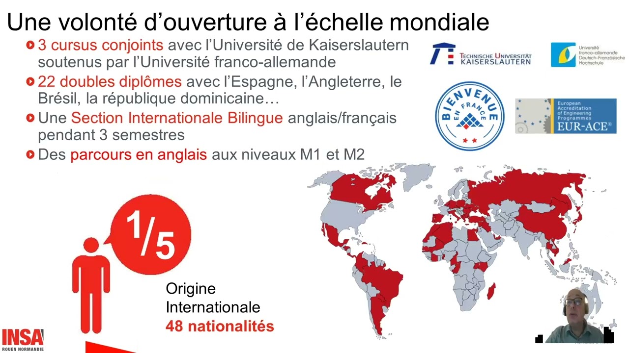 Présentation générale INSA Rouen Normandie par Jean COUSIN, directeur des formations -  janvier 2022
