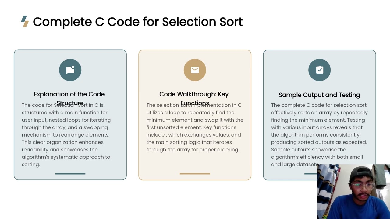 Selection Sort in C programming