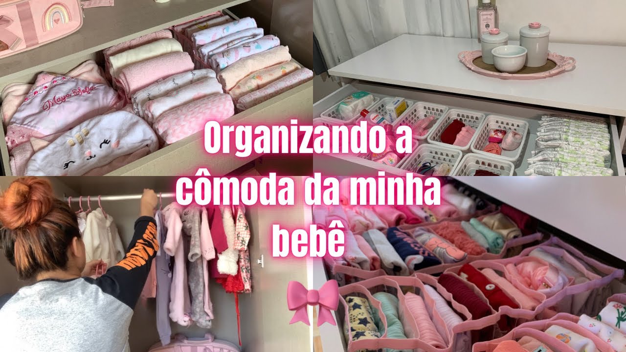 ORGANIZANDO A CÔMODA E GUARDA ROUPA DA MINHA BEBÊ 😍💖