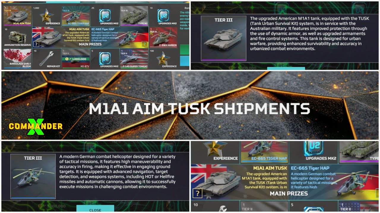 M1A1 AIM TUSK & EC 665 Tiger HAP Spin | MWT Tank Battles 