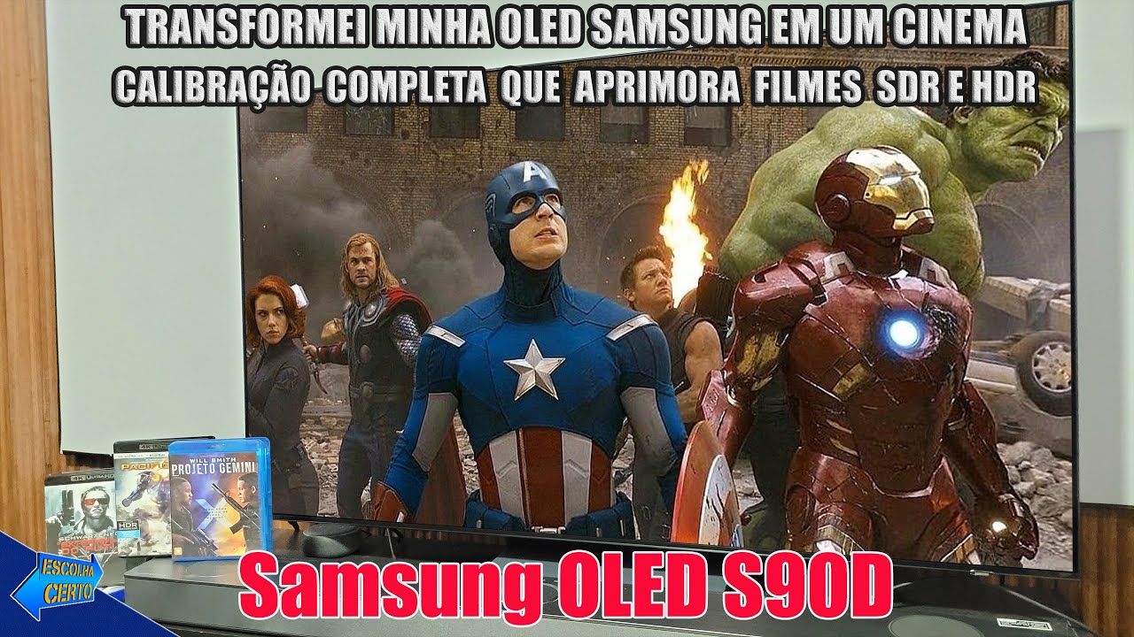 Samsung OLED S90D Aprimorada para Filmes SDR e HDR Configuração Avançada