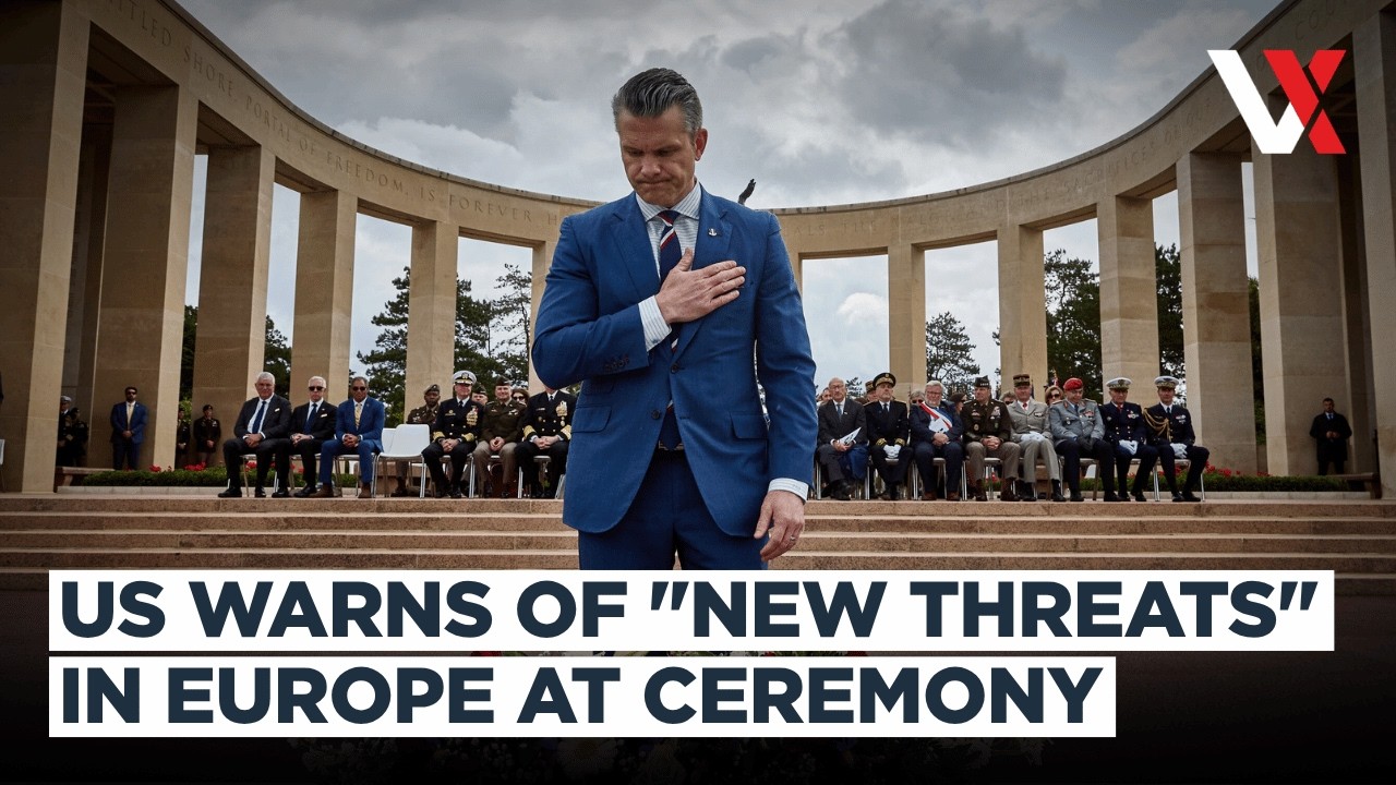 Hegseth Warns Of Rising Security Threats In Europe During D-Day Speech In France | VERTEX