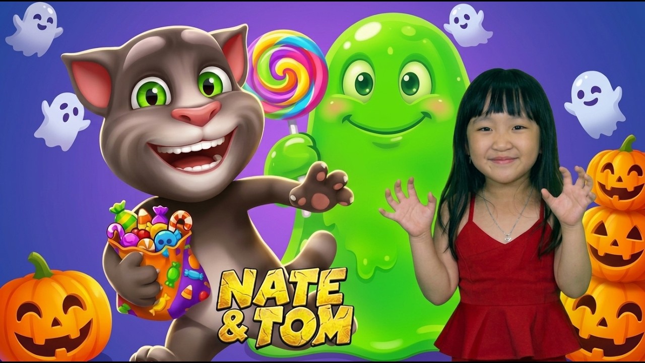 🎃👻 Frightened Friends with My Talking Tom 2 in Real Life and PJ Masks and more Kate stories