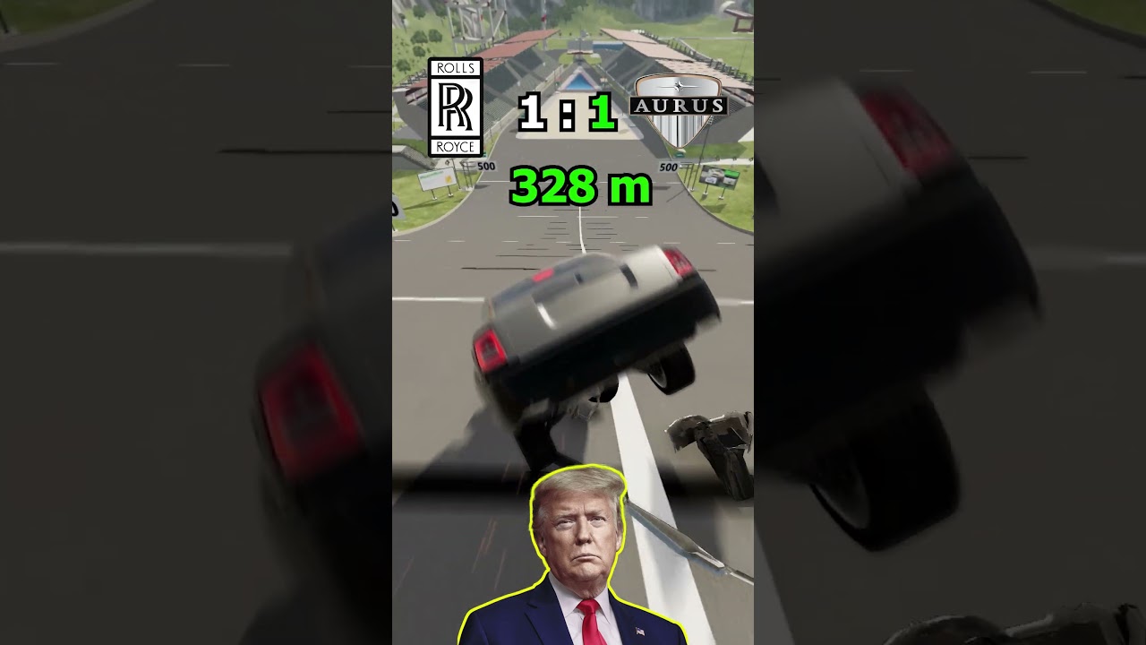 Trump kontra Putin &ndash; Rolls-Roys kontra Aurus #beamngdrive #beamng