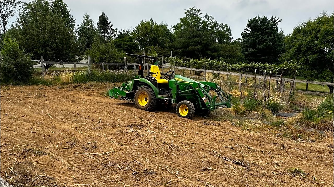 #12 Tilling Gardens with a John Deere 2025R Tiller Combo