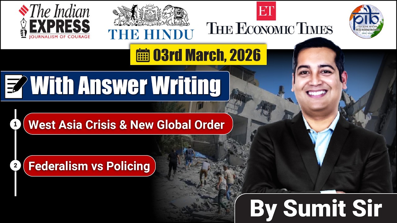 3 March Editorial Discussion | Policing and federal structure, Iran Crises