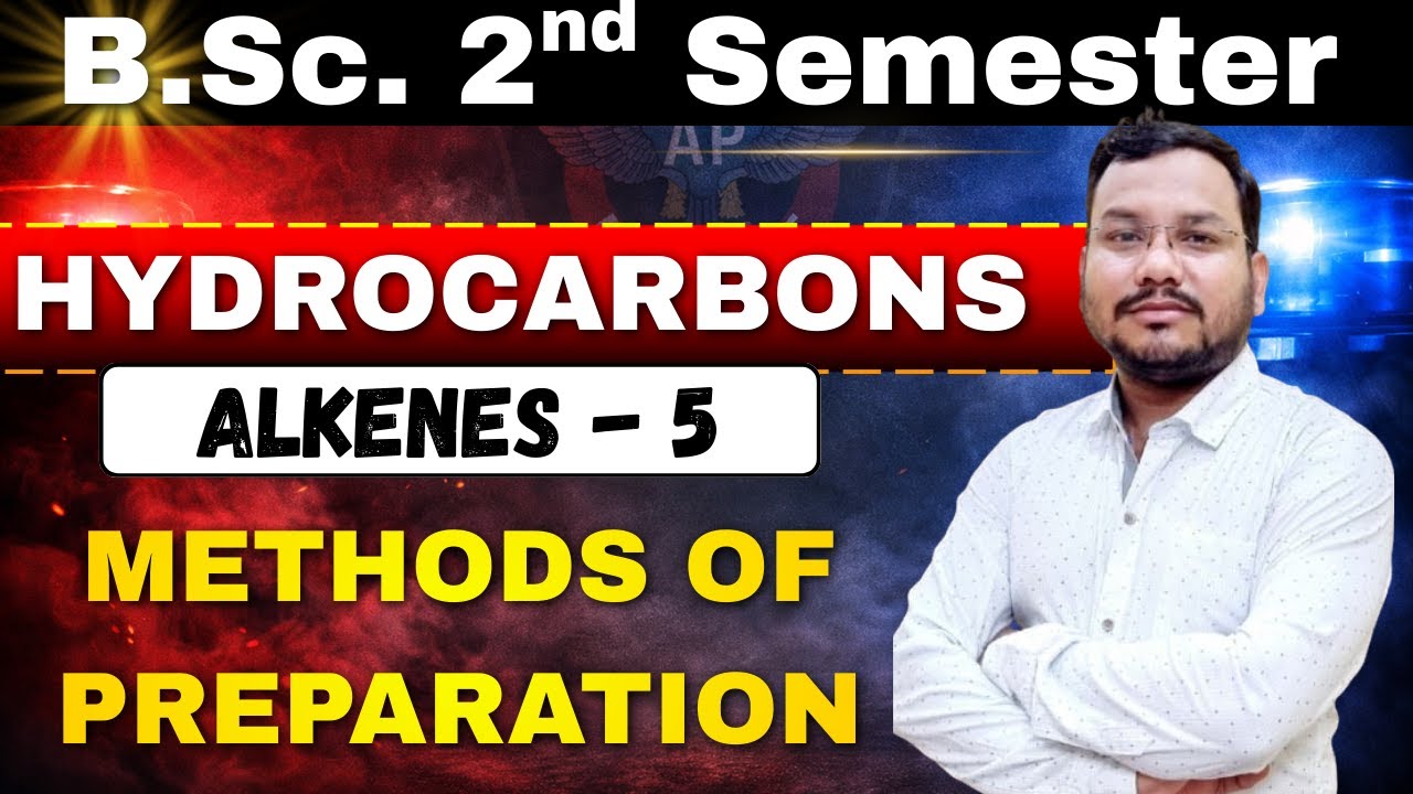 Methods of preparation of Alkenes | Hydrocarbons bsc 2nd semester | #bscchemistry #chemistry