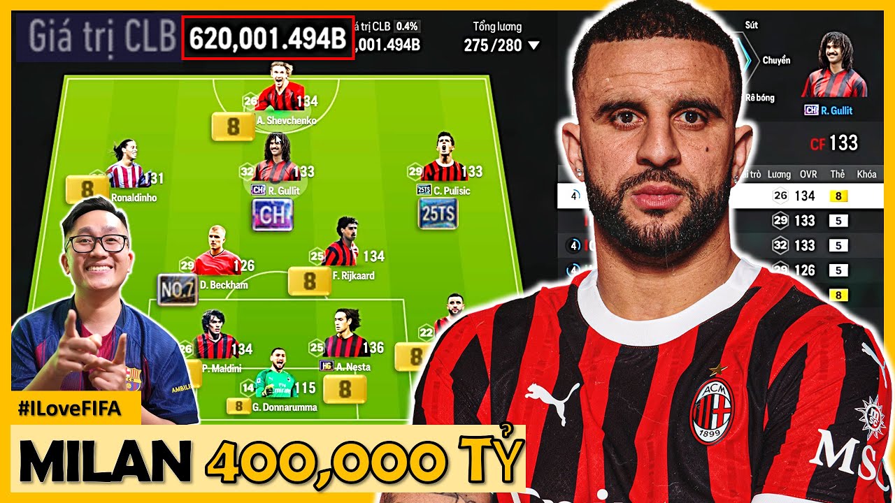 Phá 400,000 Tỷ I LOVE XÂY DỰNG SIÊU ĐỘI AC MILAN Khủng Nhất Tầm Giá Cùng: SHEVA, GULLIT & MALDINI