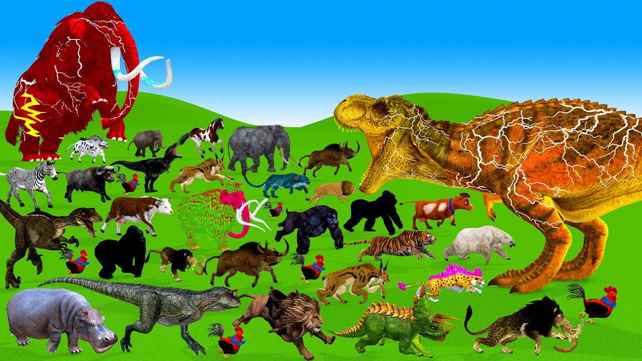 Incredible Animals Race vs Dinosaurs vs Prehistoric Mammals Speed Race Run: Who Will Win?ARBS #2025