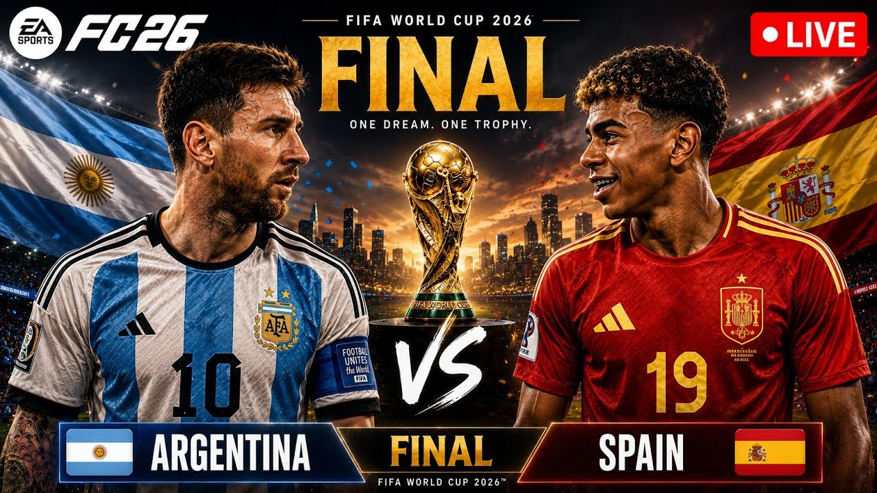 🔴 LIVE | Argentina vs Spain | FIFA World Cup 2026 FINAL | FC 26 Gameplay (4K)