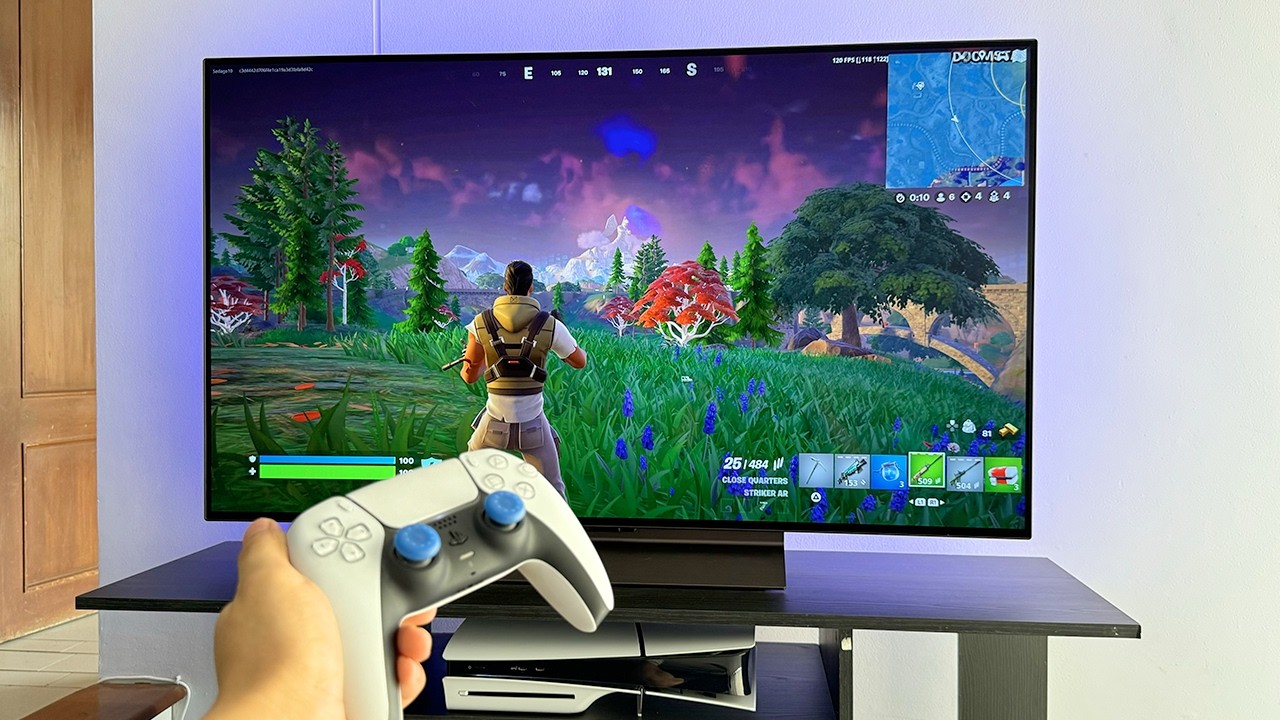 Fortnite PS5 Slim Gameplay 4K 120 FPS | LG OLED C4 48