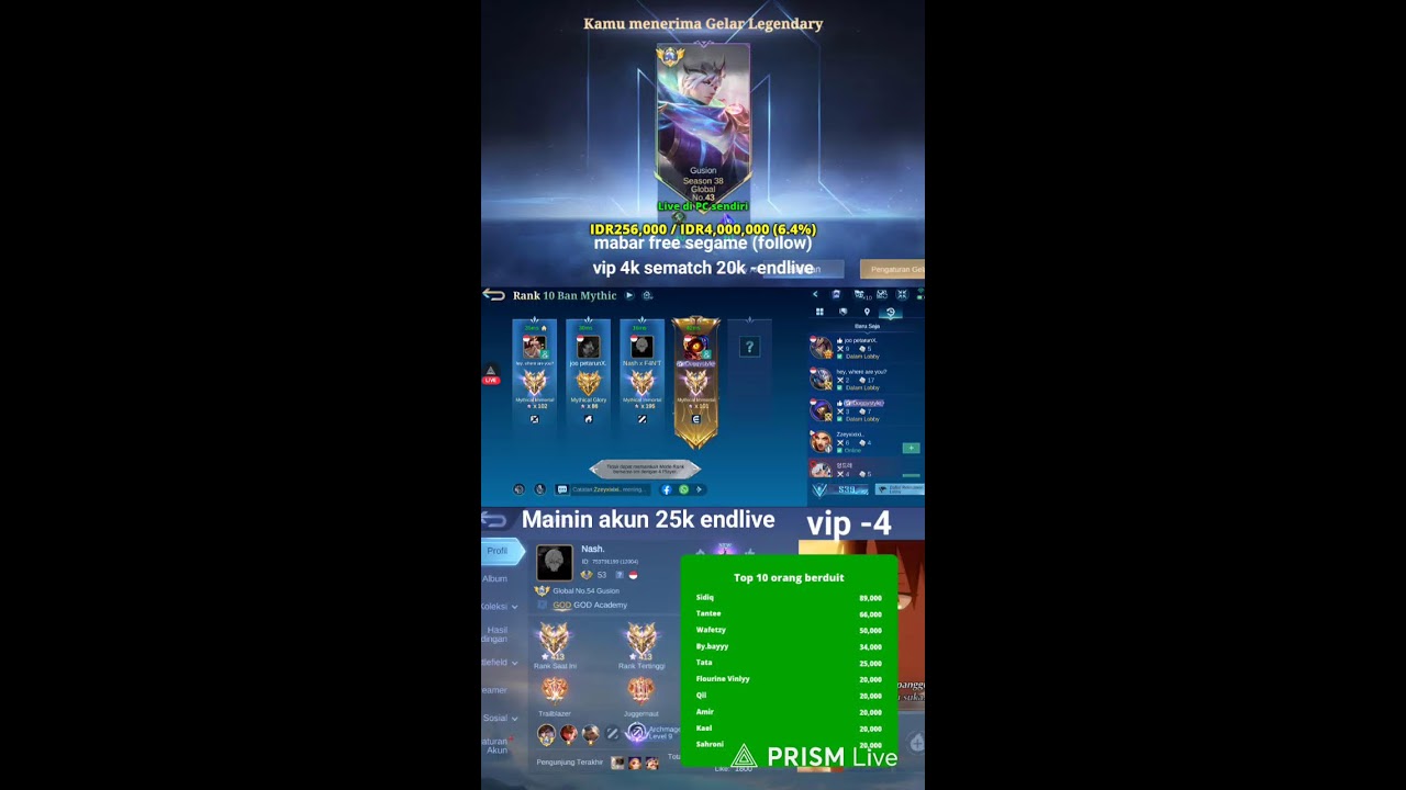 Mabar with global gusion