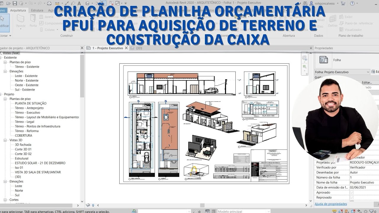 PARTE 1  - CRIAÇÃO DE PLANILHA ORÇAMENTÁRIA  PFUI PARA AQUISIÇÃO DE TERRENO E CONSTRUÇÃO DA CAIXA