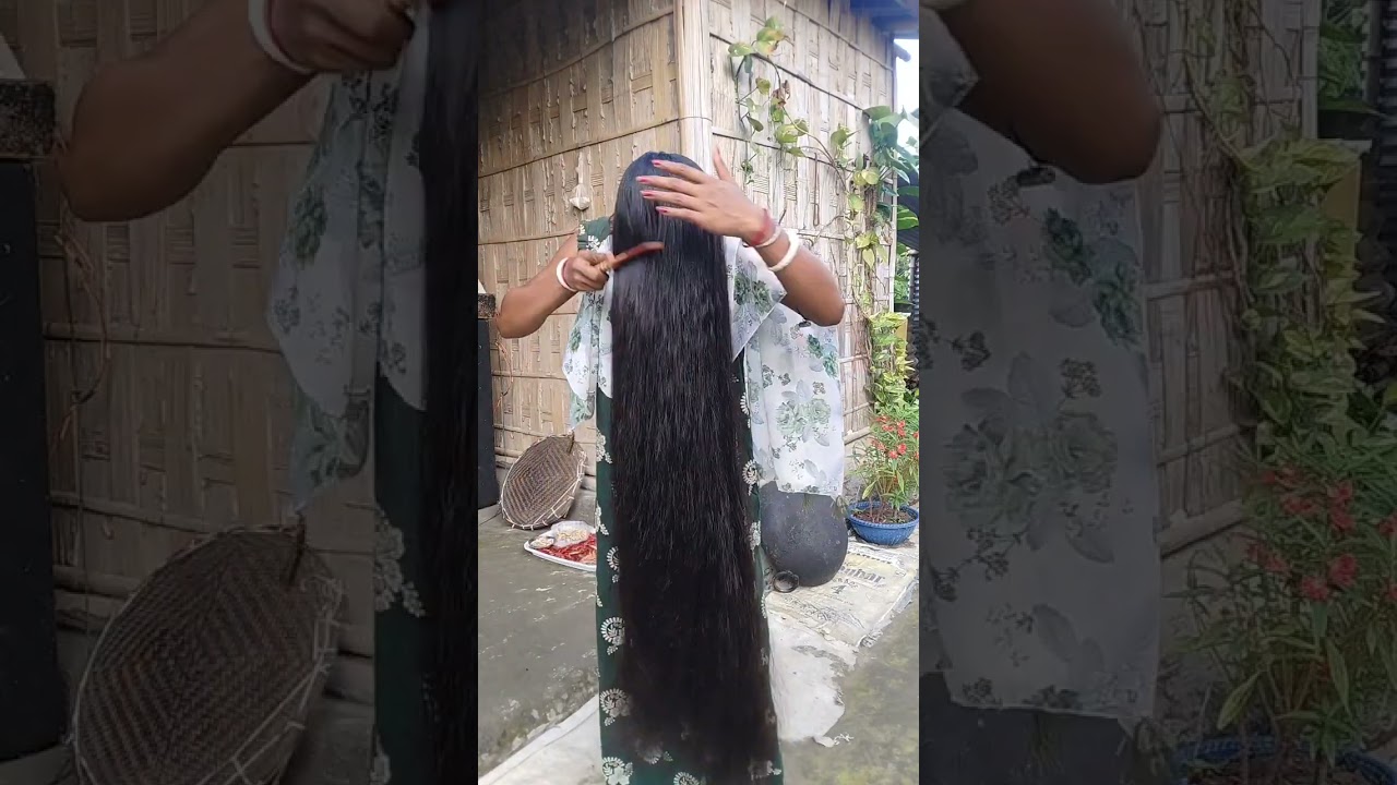 Hair Combing Video 🧿#youtubevideo #real#hairstyle #hair #women #swapna #bangla #hindi