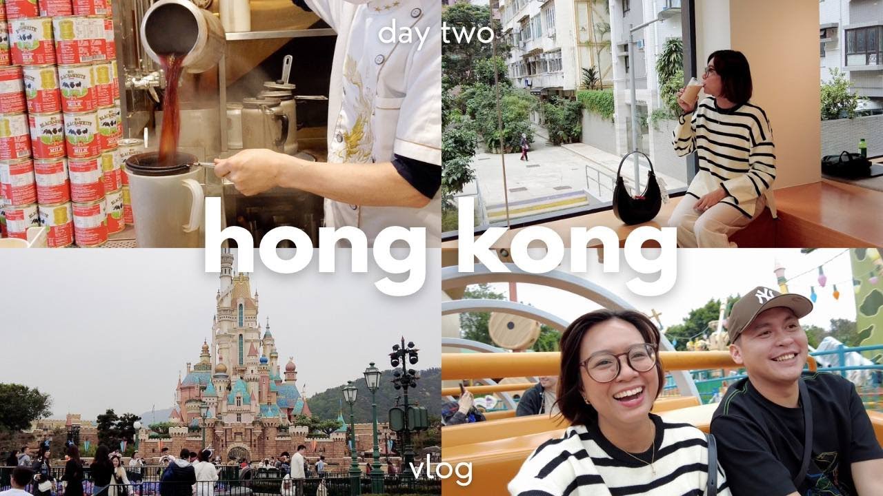 Hong Kong Travel Vlog ep. 2 (Hong Kong style milk tea, window shipping, & HK Disneyland)| Vlog199