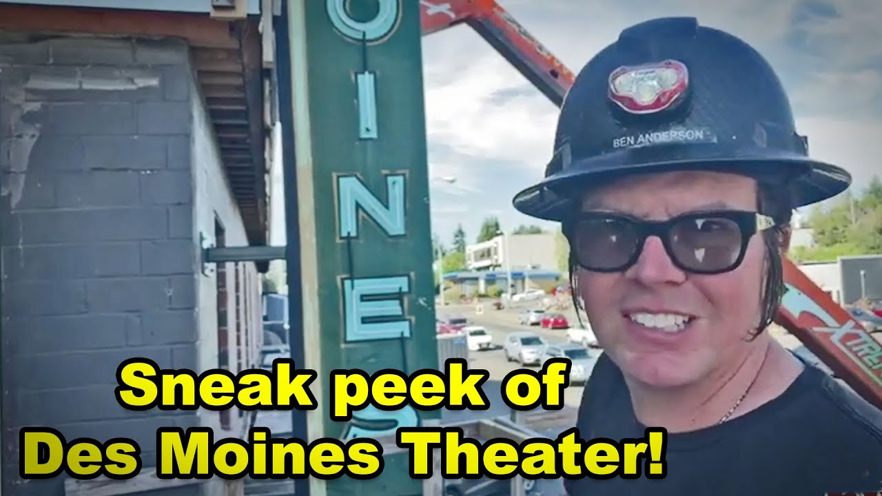 Sneak peek tour of the Des Moines (WA) Theater 8/8/22