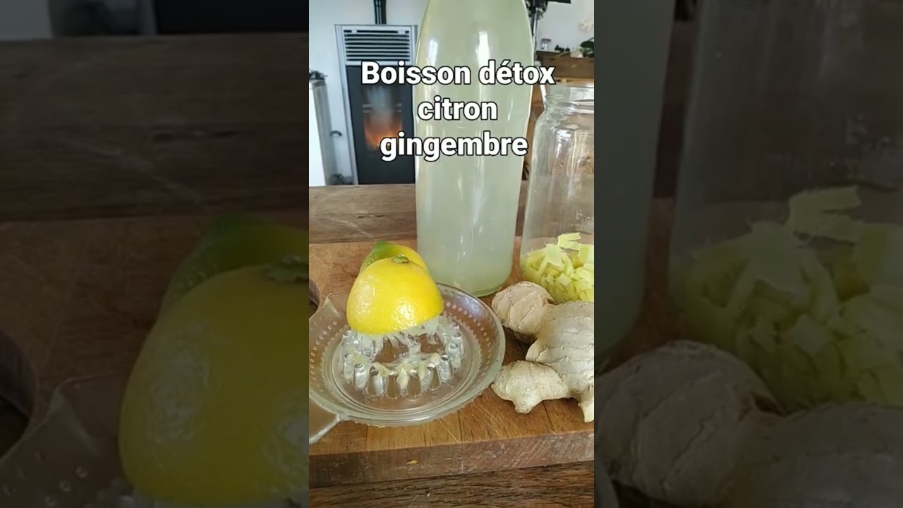 Boisson detox tr&egrave;s efficace citron gingembre #weightloss #detox #pertedepoids