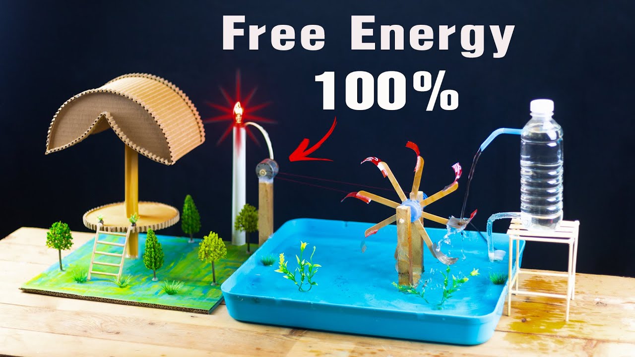 Как легко сделать бесплатное водяное колесо в домашних условиях — научный проект без электричества