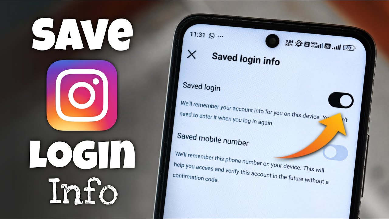 How to Save Login Info on Instagram
