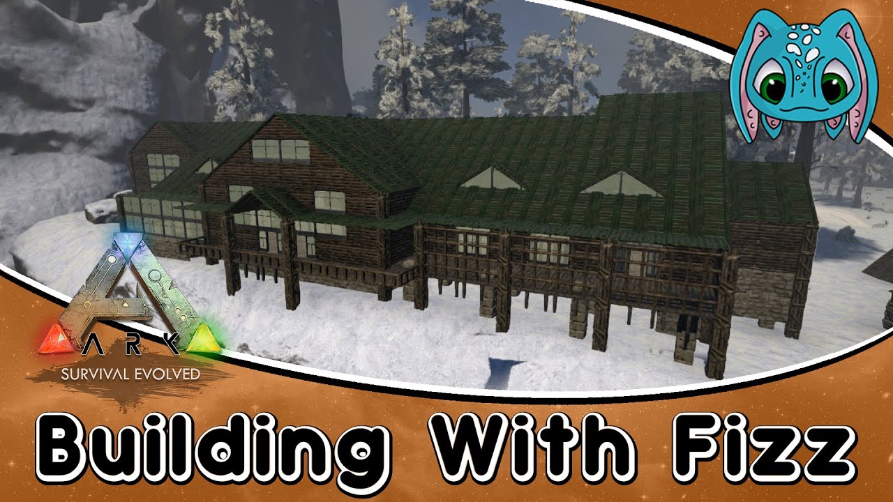 ARK:Survival Evolved Building w/ Fizz :: large Log Cabin Build!!