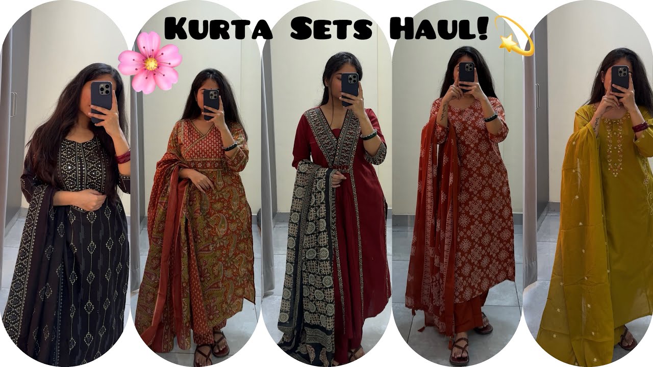 Ethnic Wear Kurta Set Haul 🌸 | 5 Stunning Cotton Kurta Sets | Try-On Haul | Anshita Sohane