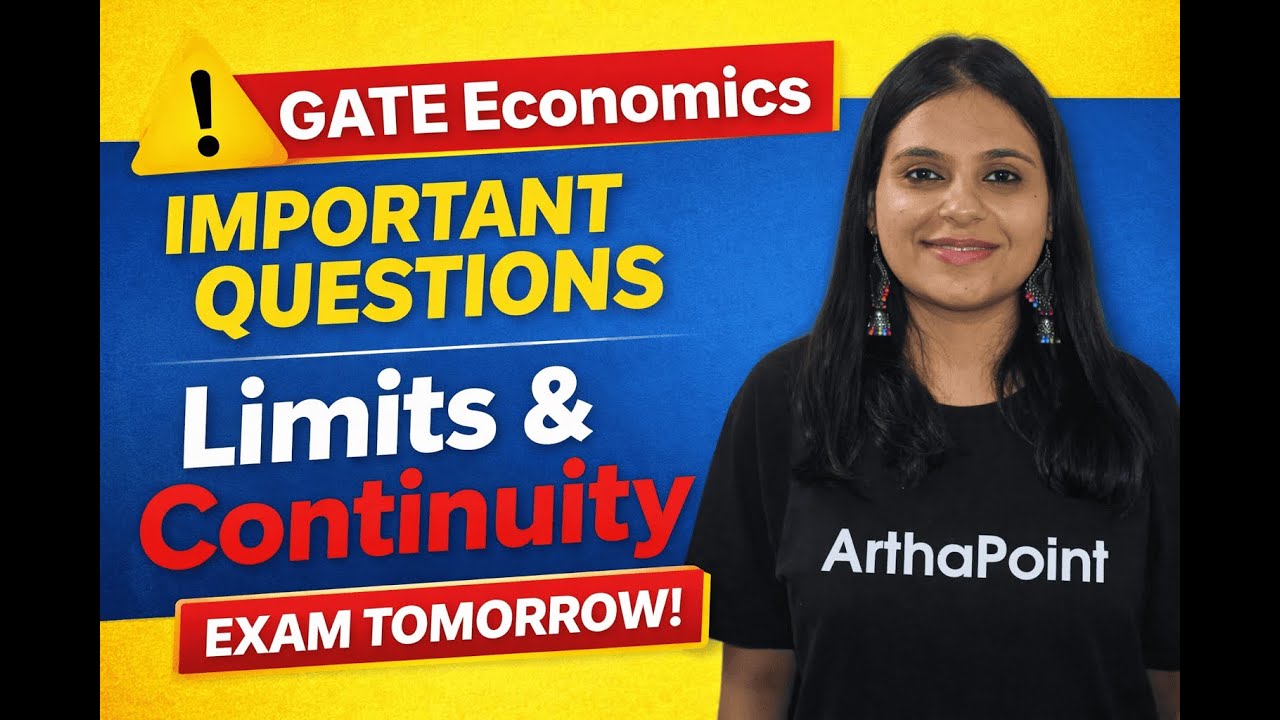 Last-Minute GATE Economics | Limits & Continuity Questions | CUET PG ECONOMICS Preparation 2026