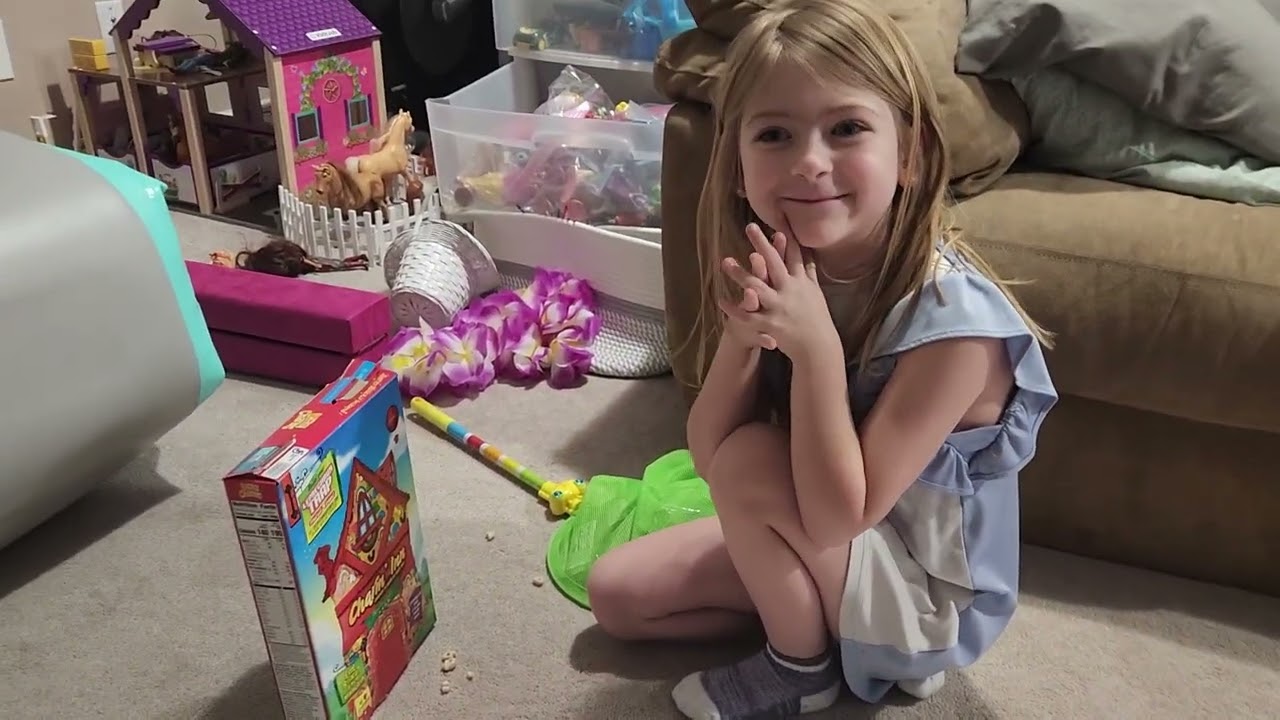 Scarlett checks her leprechaun traps - St. Patrick's Day 2023