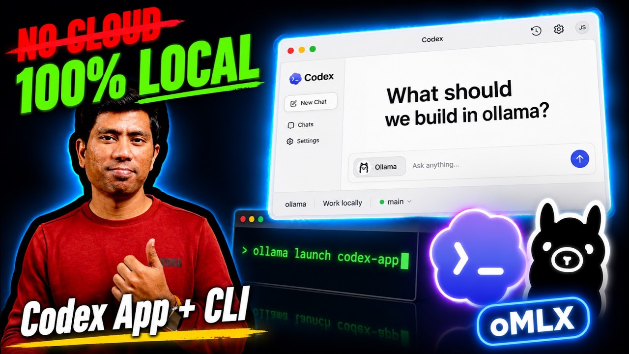 Я заменил облачный ИИ локальным приложением Codex | Ollama + oMLX для программирования, планирова...