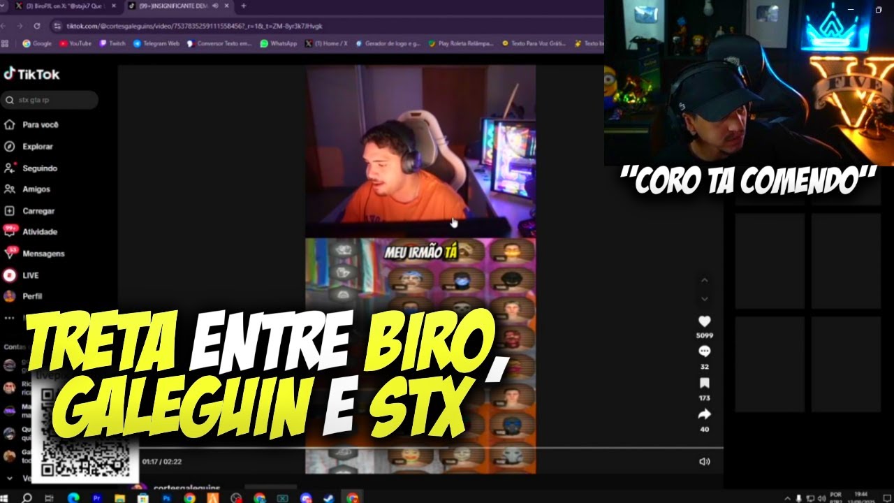 TODURO REAGINDO A TRETA ENTRE BIRO, GALEGUIN E STX