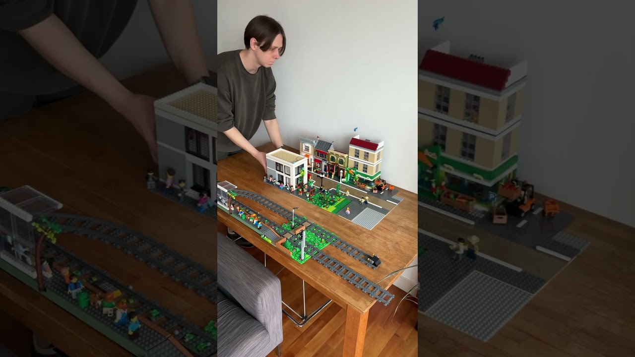 Building my first LEGO city! 🏙️ #lego #legocollection #legocity #legobuild #shorts #legoshorts